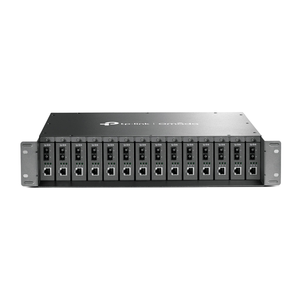 Omada TL-MC1400 14-sleuven Rackmount Chassis | 2U Media Converter Rack