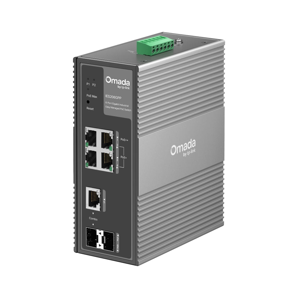 IES206GPP industriële 6-poorts Gigabit PoE++ switch | Omada TP-Link