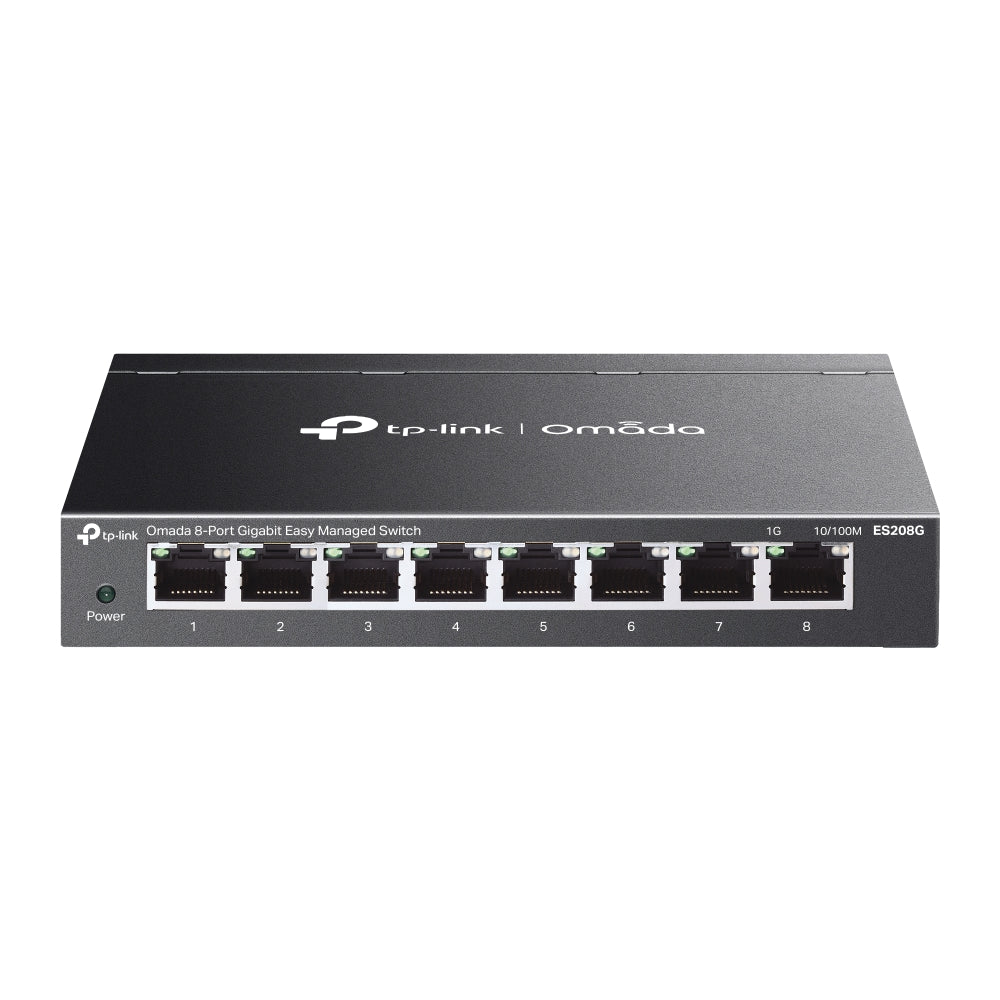 Omada ES208G 8-poorts Gigabit Switch – fanless metalen behuizing, Omada Cloud