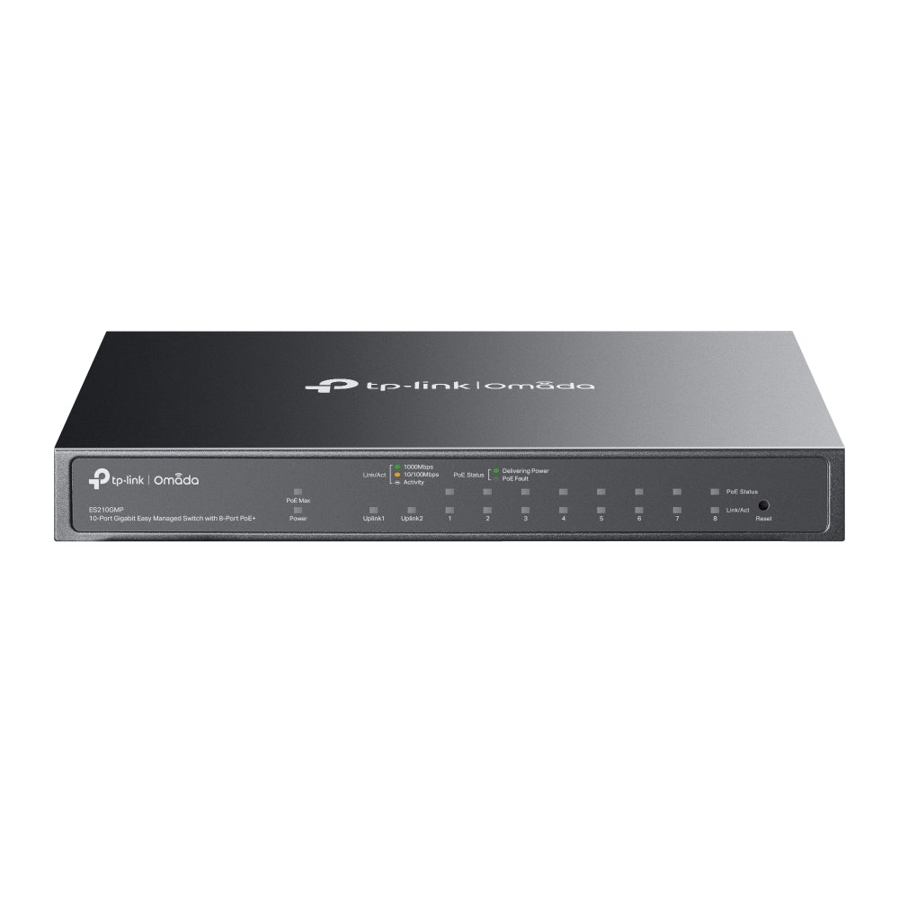 Omada ES210GMP 10-poorts Gigabit PoE+-switch | 123W PoE-budget