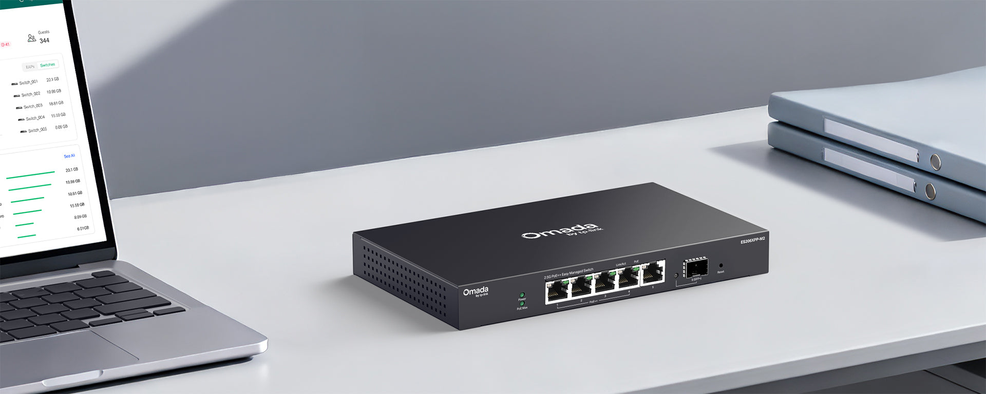 Omada ES206XPP-M2 2,5G+10G Managed Switch met 4 PoE++