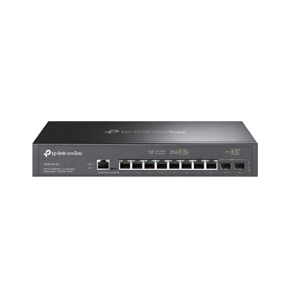 Omada SG3210X-M2 8-poort 2,5G switch | 2×10G SFP+ uplink