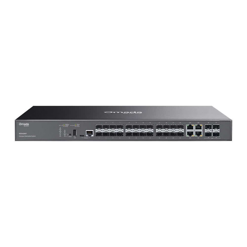 Omada SG5428XF 24‑poorts SFP L3 Managed Switch met 4×10G | TP‑Link