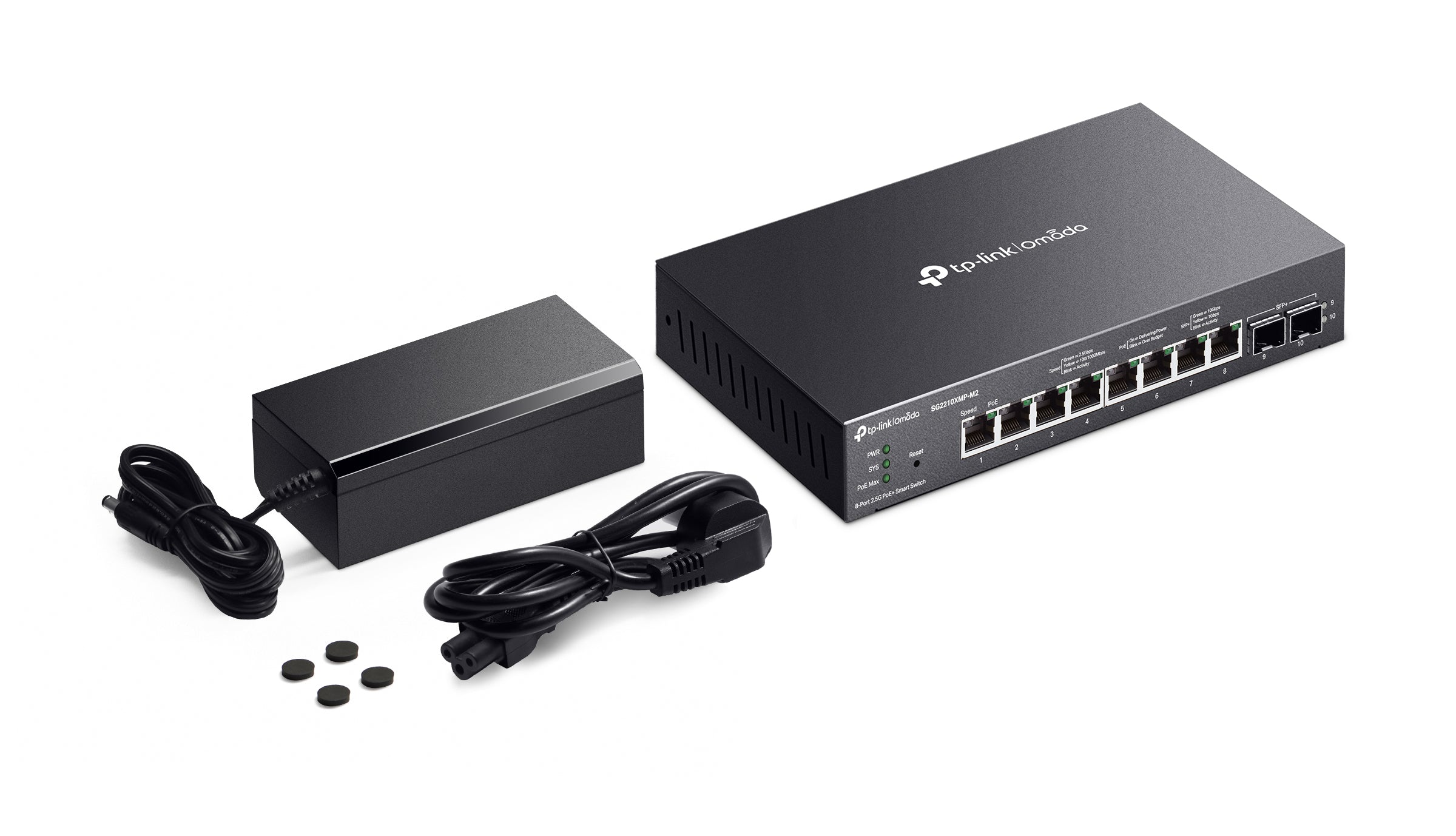TP-Link Omada SG2210XMP-M2 8-poorts 2.5G PoE+ switch met 10G uplink