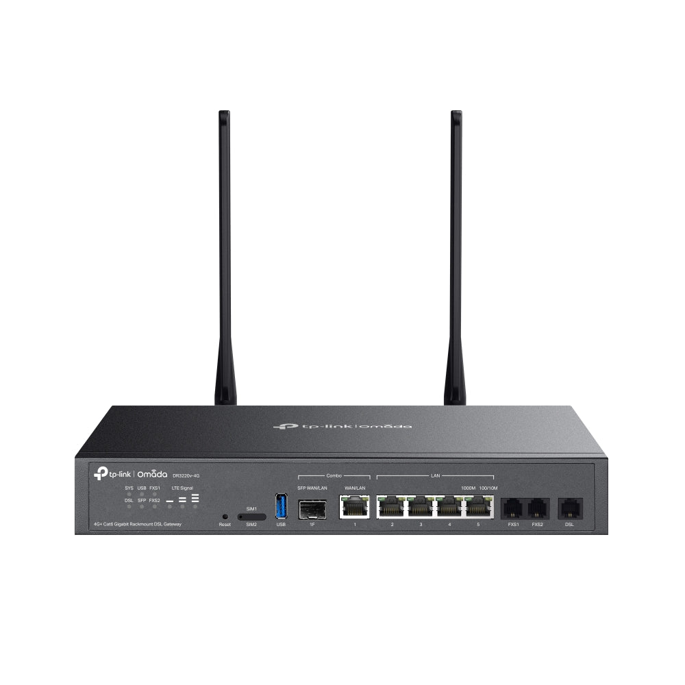 DR3220v-4G Omada 4G+ Cat6 Rackmount DSL Gateway | TP-Link