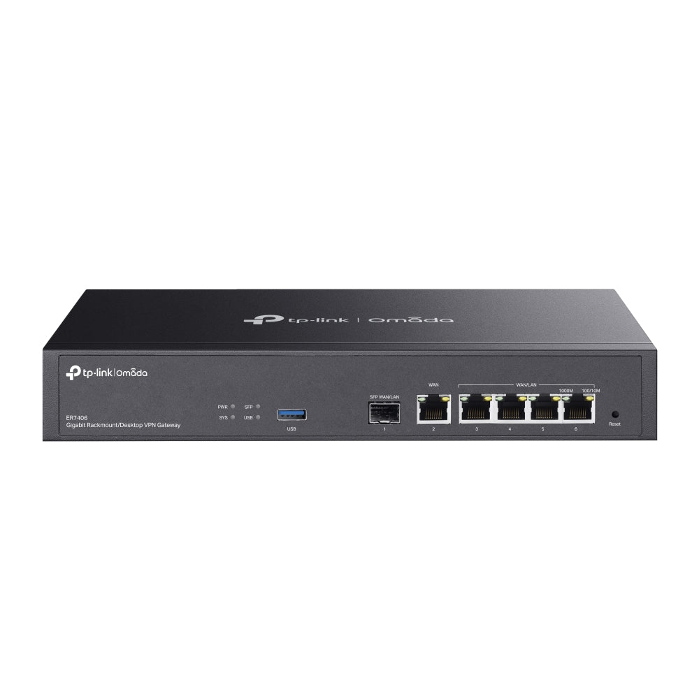Omada ER7406 VPN Gateway | Gigabit SFP + 5× RJ45, USB 3.0