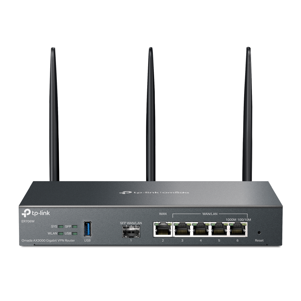 Omada ER706W AX3000 VPN-router | Zakelijke WiFi‑6 Gigabit gateway
