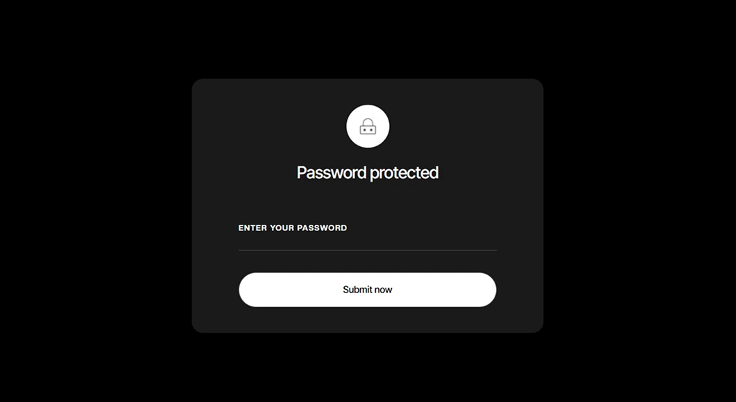 Password page