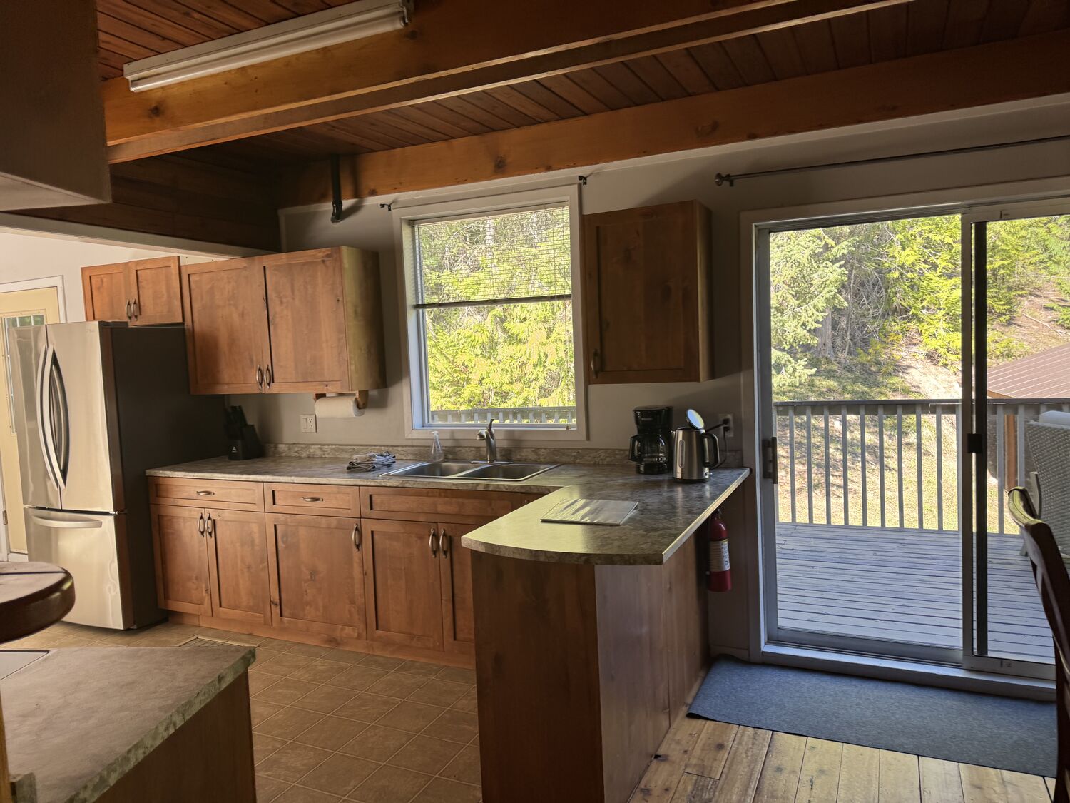 The full kitchen in Eagle Chalet at The Healing Oasis