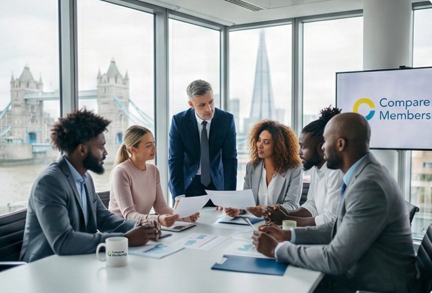 image of a marketing strategy meeting (for a ai marketing tech company)