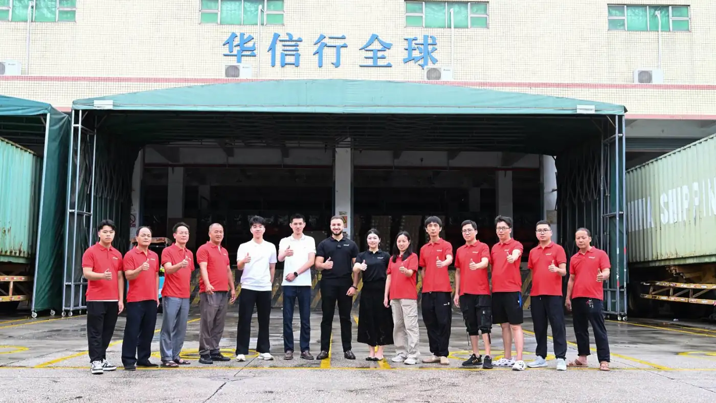 Fulfilment Australia's China partner warehouse team outside the facility