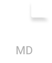 Icon representing a document file with the extension MD, showing a folded top-right corner.