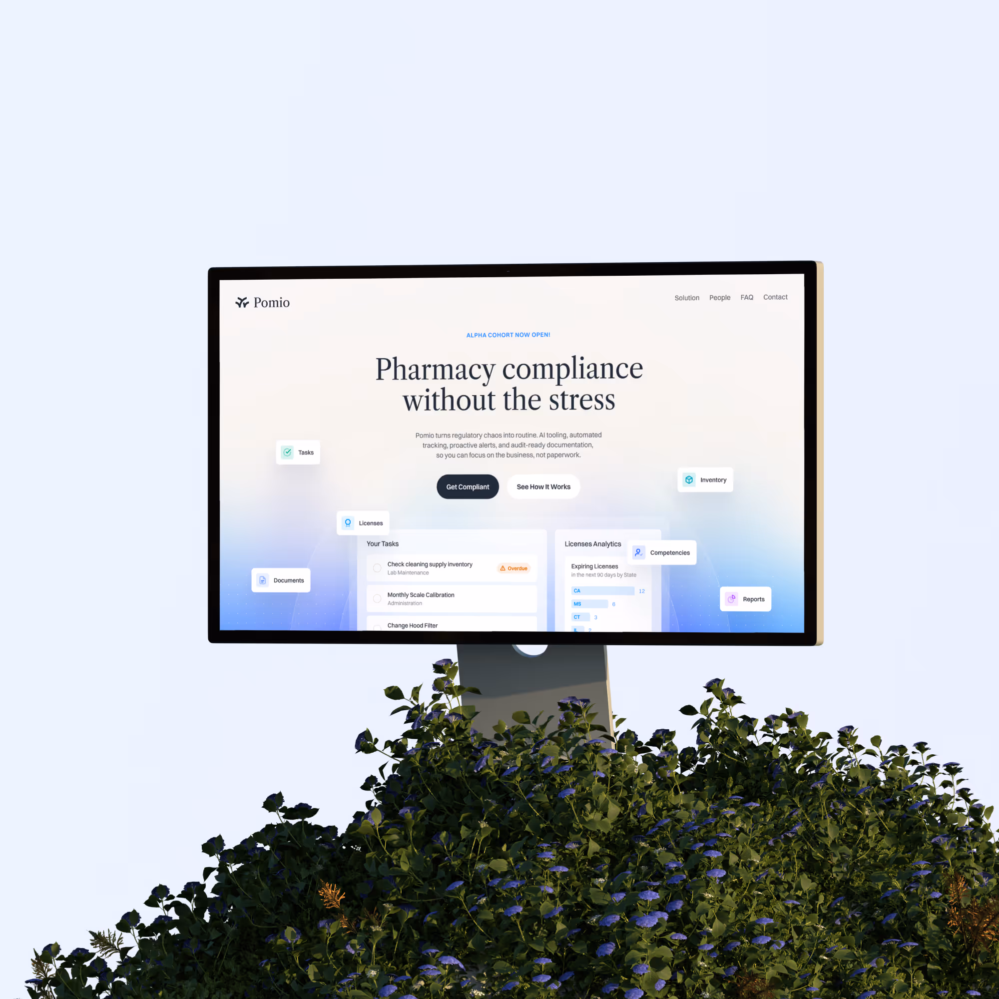Pomio – healthcare saas landing page