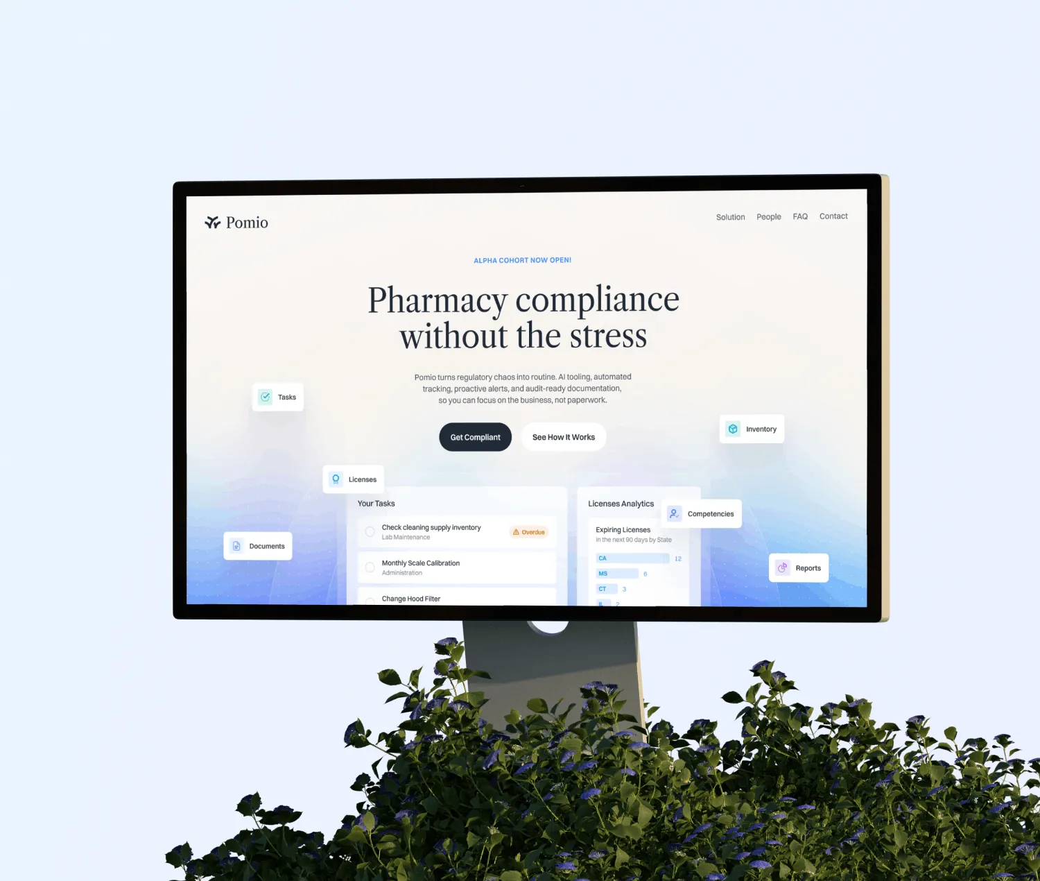 Pomio – healthcare saas landing page