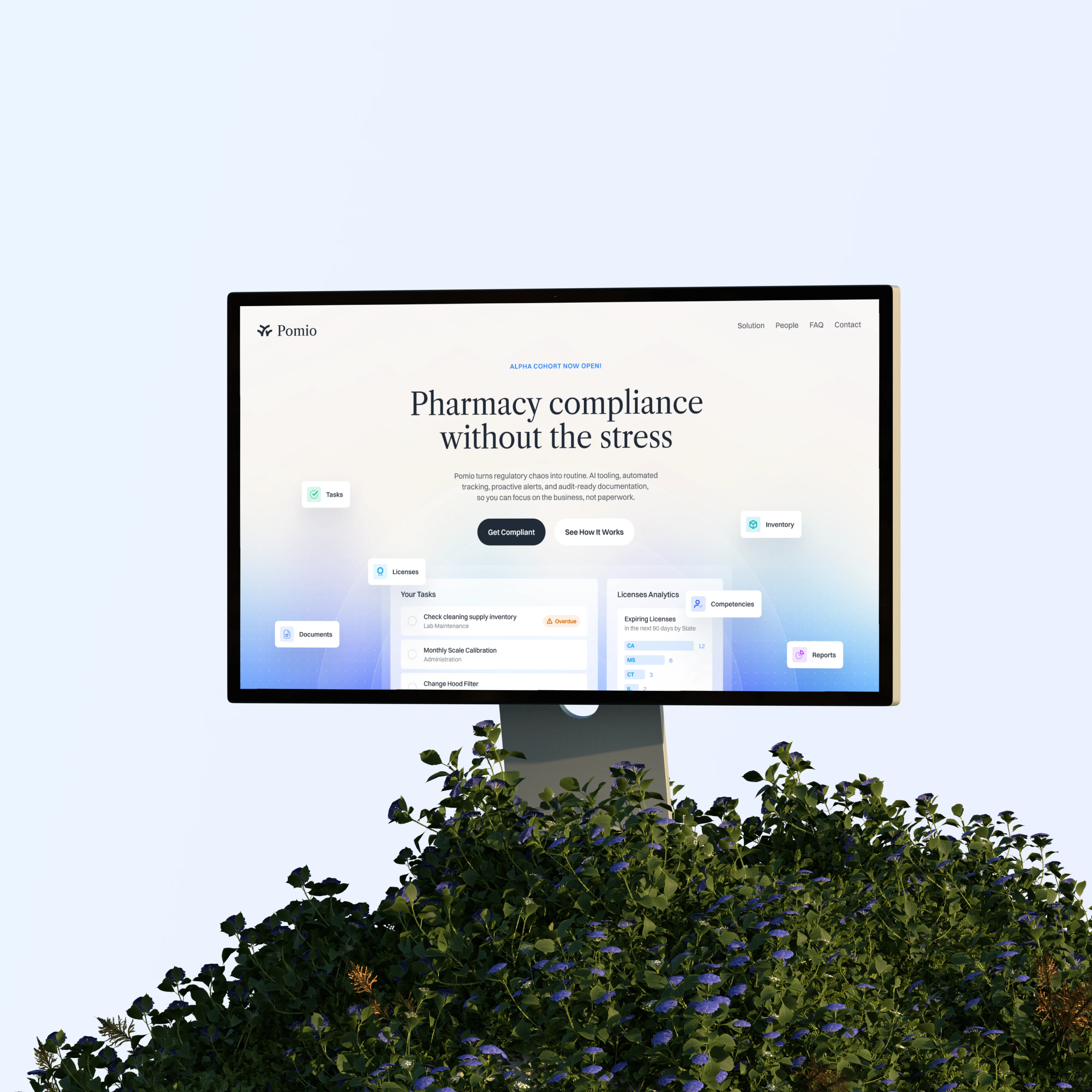 Pomio – healthcare saas landing page
