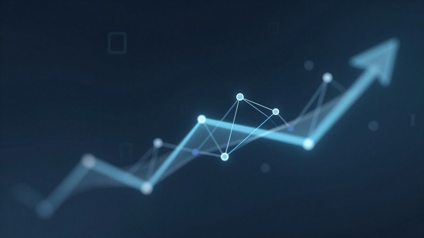 Abstract visual of a growing B2B SaaS acquisition funnel.