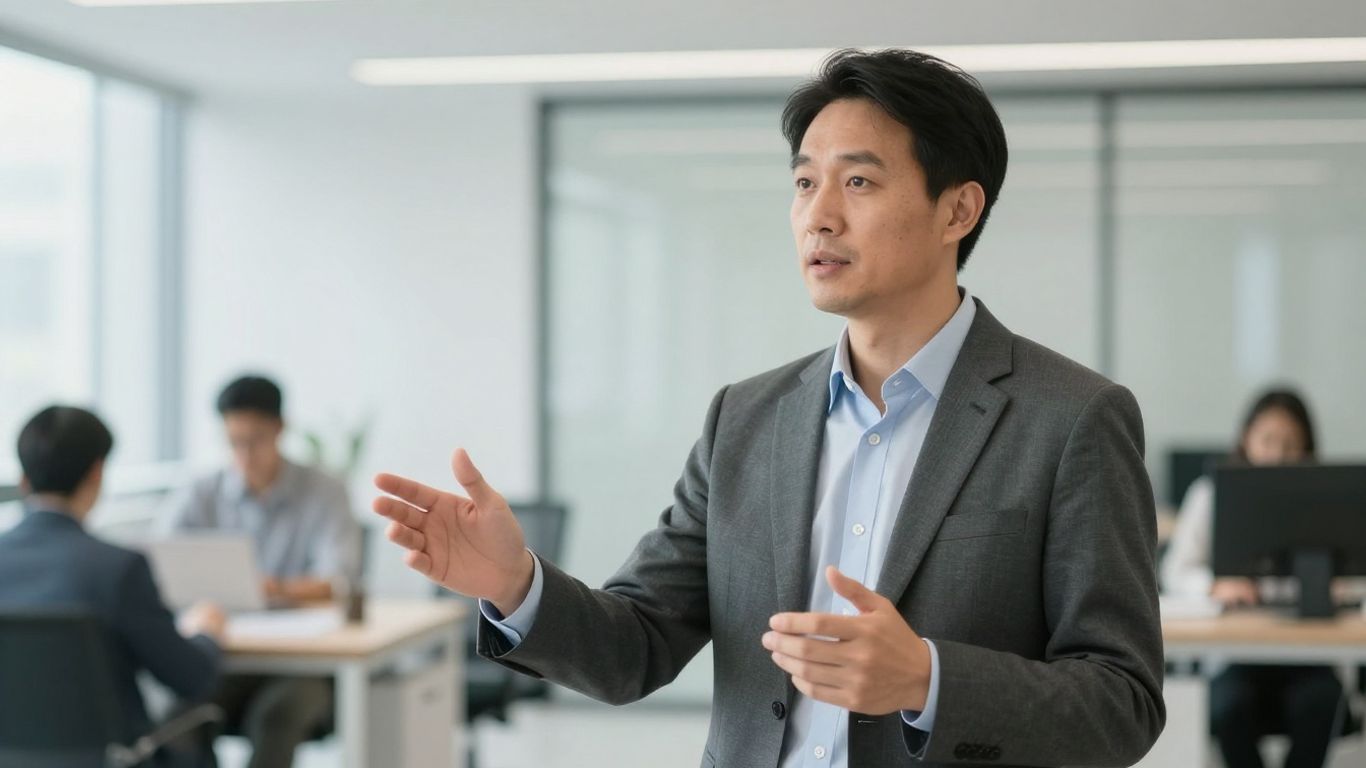 Demand generation consultant in an office