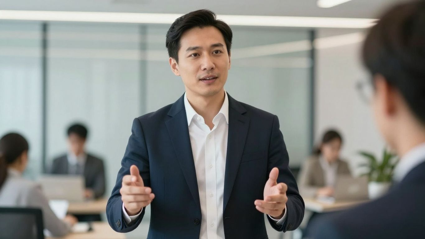 Demand generation consultant in office