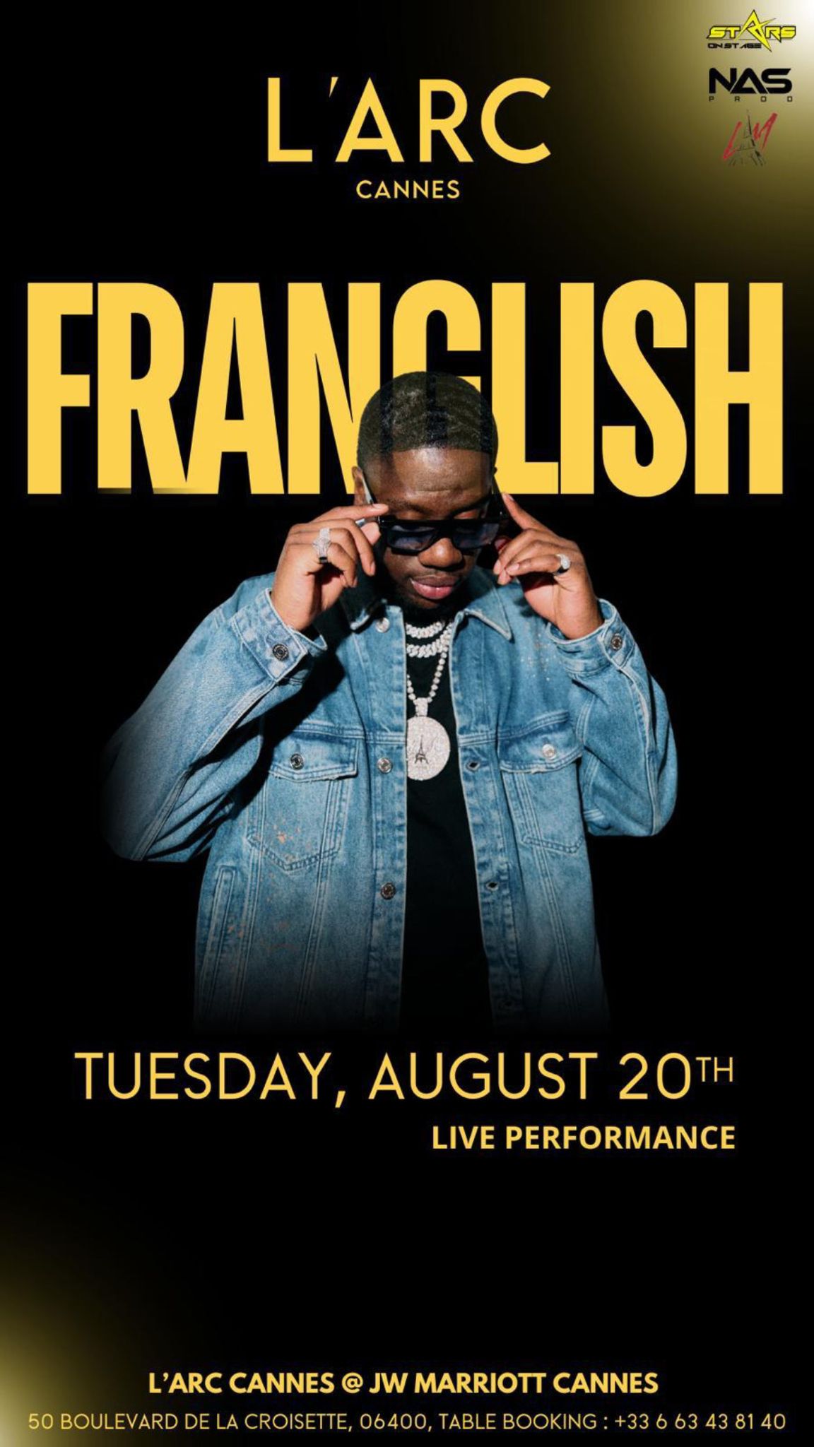 Affiche Showcase Franglish Arc Paris