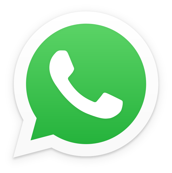 Icono de WhatsApp con un teléfono blanco dentro de un globo de chat verde.