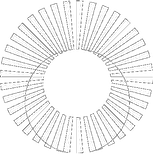 White circular Ripple logo with radiating bars forming a ring around a hollow center.