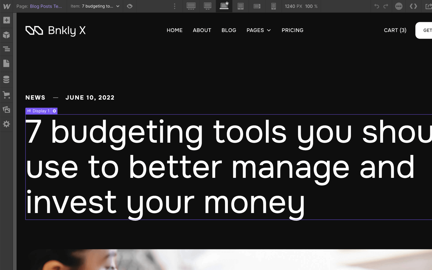 CMS Page - Bnkly X Webflow Template