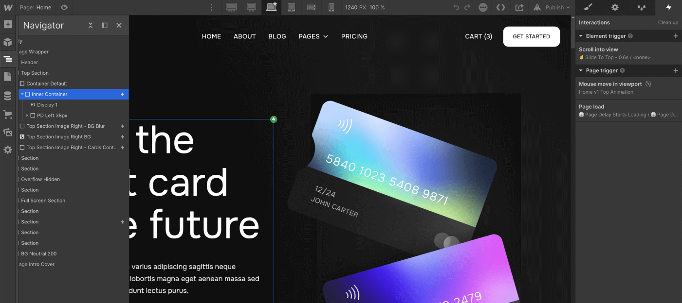Animations - Bnkly X Webflow Template