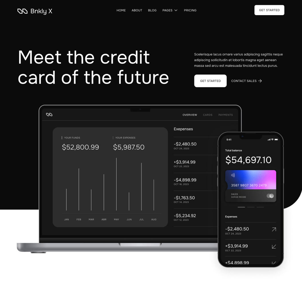 Home V3 - Bnkly X Webflow Template