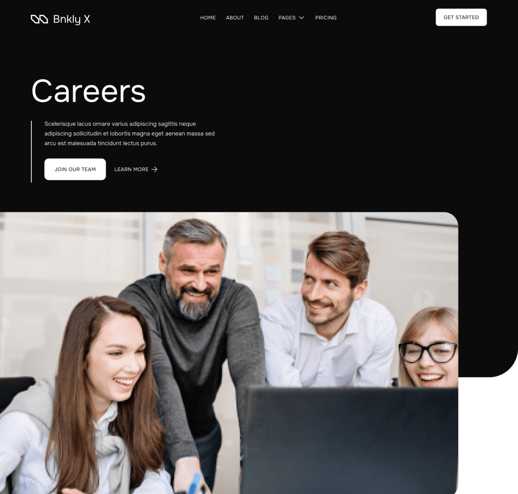 Careers - Bnkly X Webflow Template