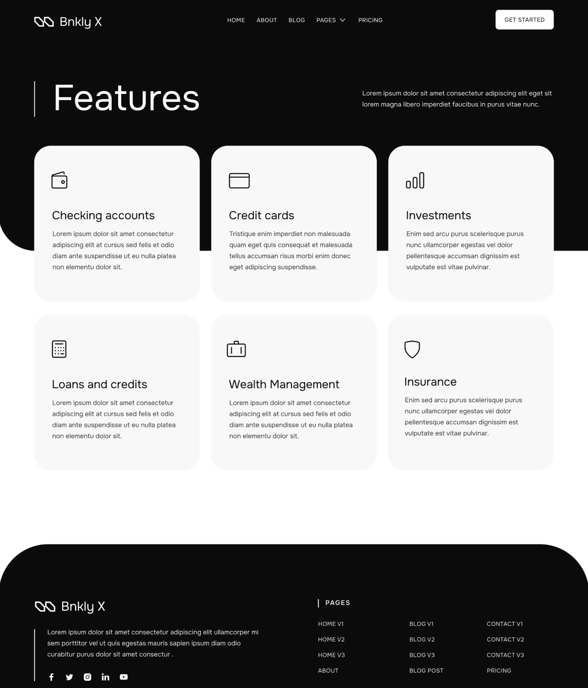 Features - Bnkly X Webflow Template