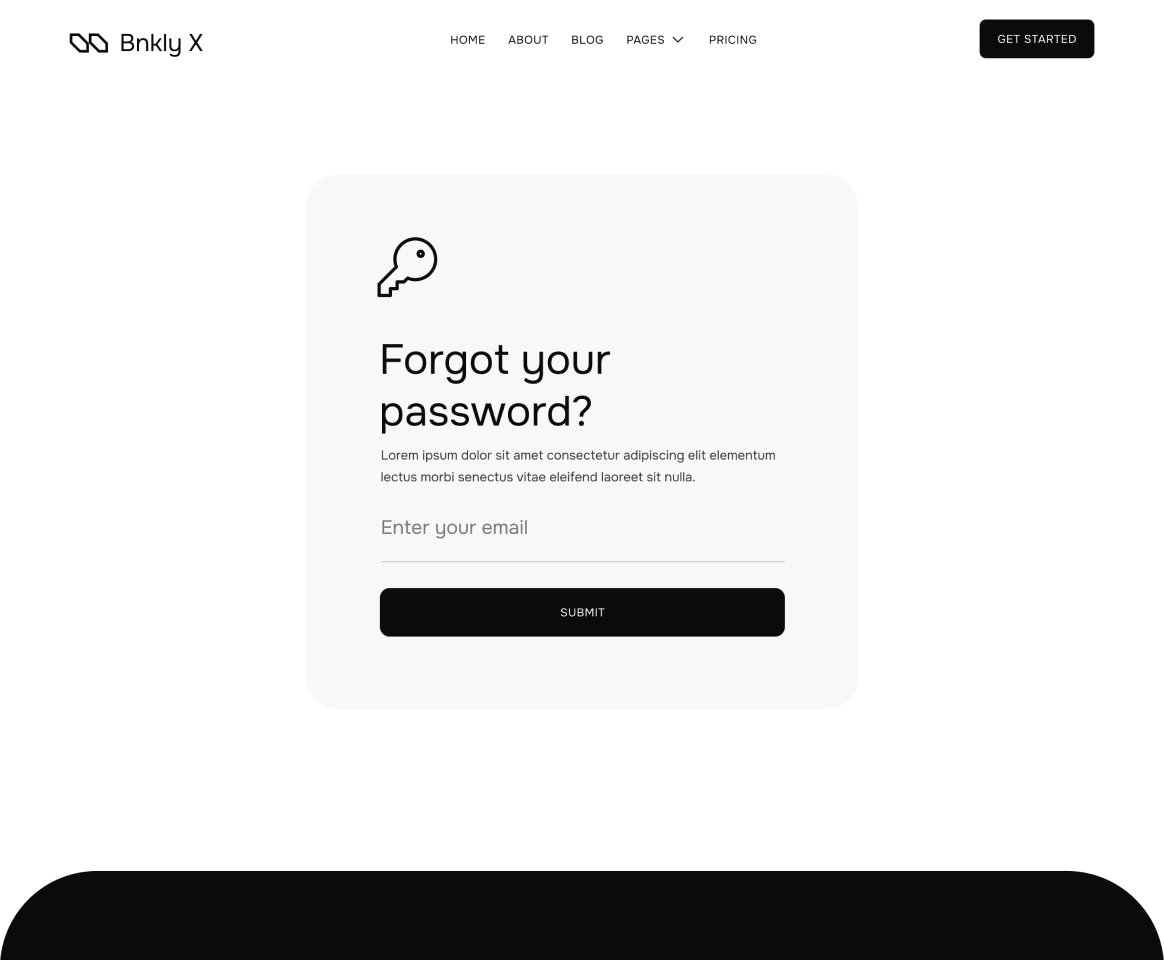 Forgot Password - Bnkly X Webflow Template