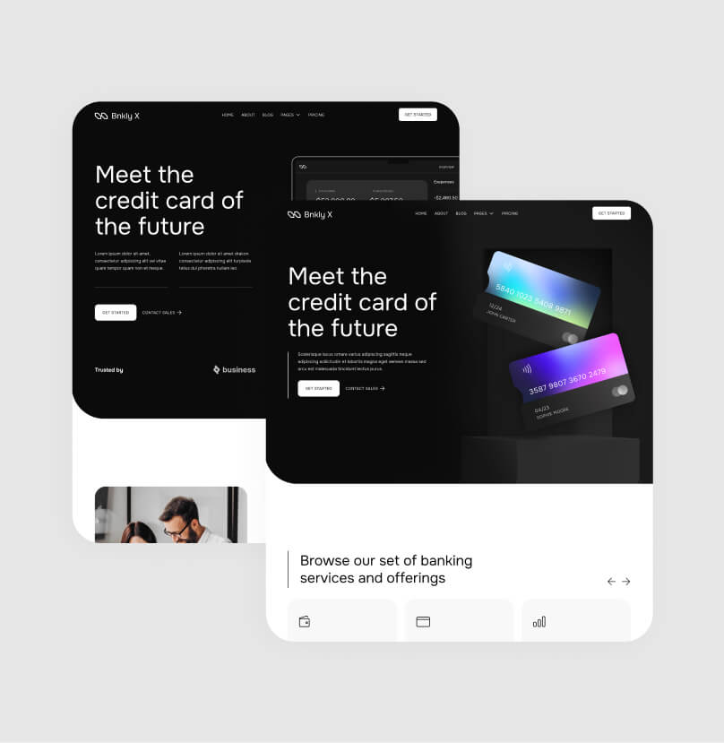 Pages Included - Bnkly X Webflow Template