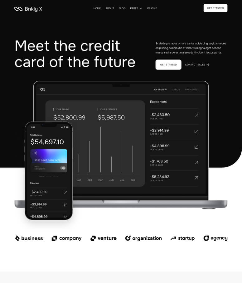 Home V3 - Bnkly X Webflow Template