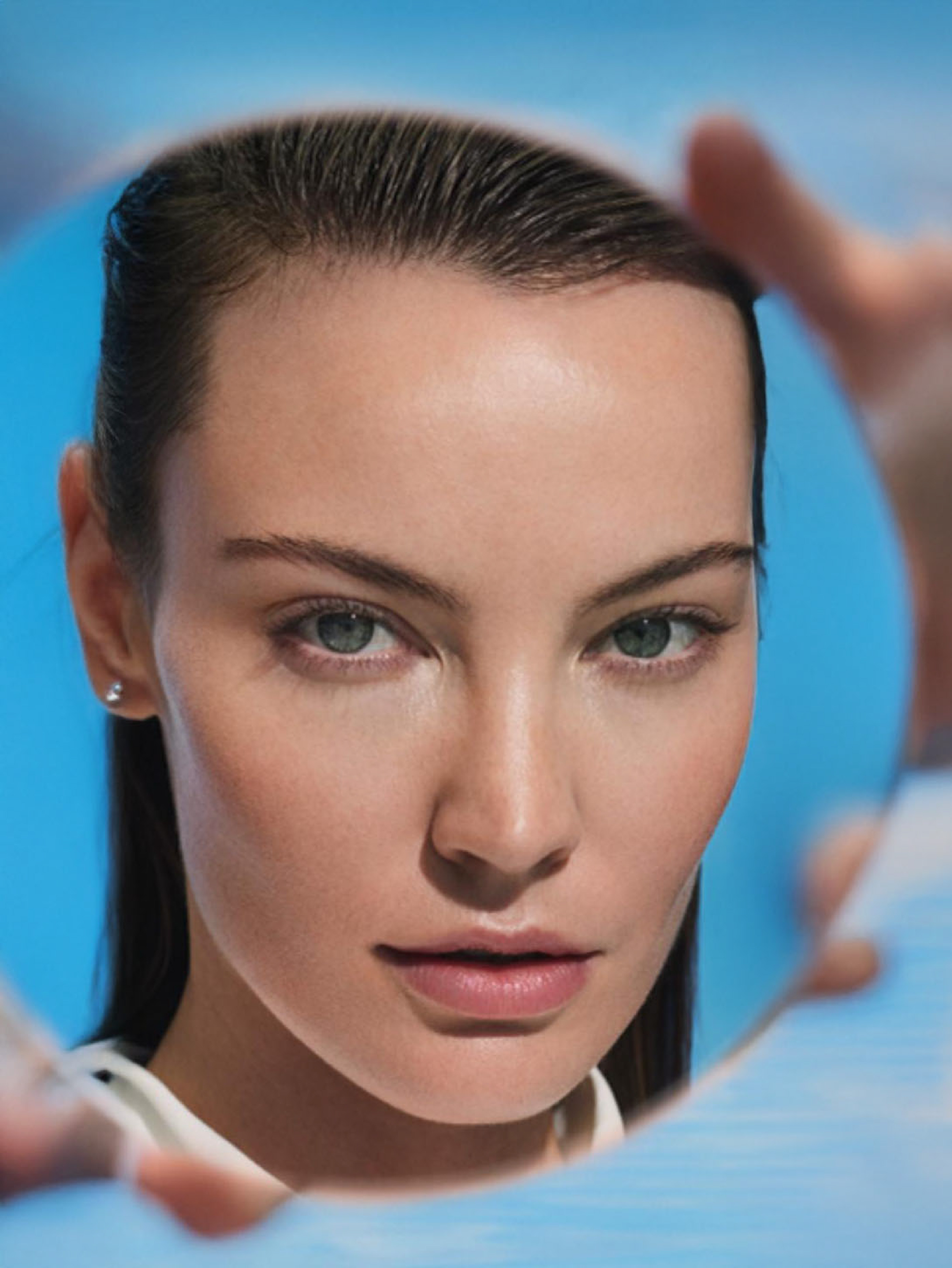 Zbliżenie twarzy młodej kobiety