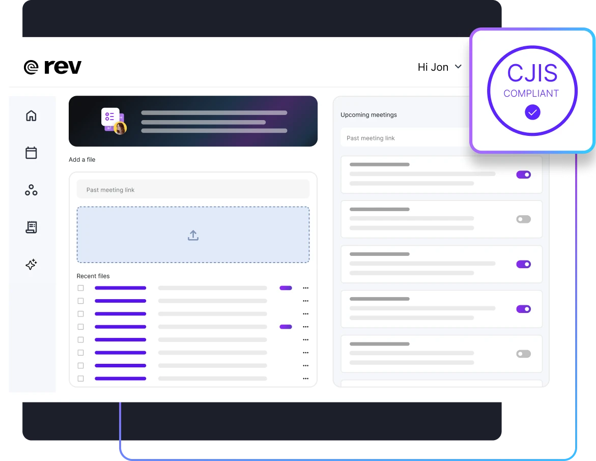 Law enforcement badge and shield icons overlaid on a dark digital grid representing CJIS data security
