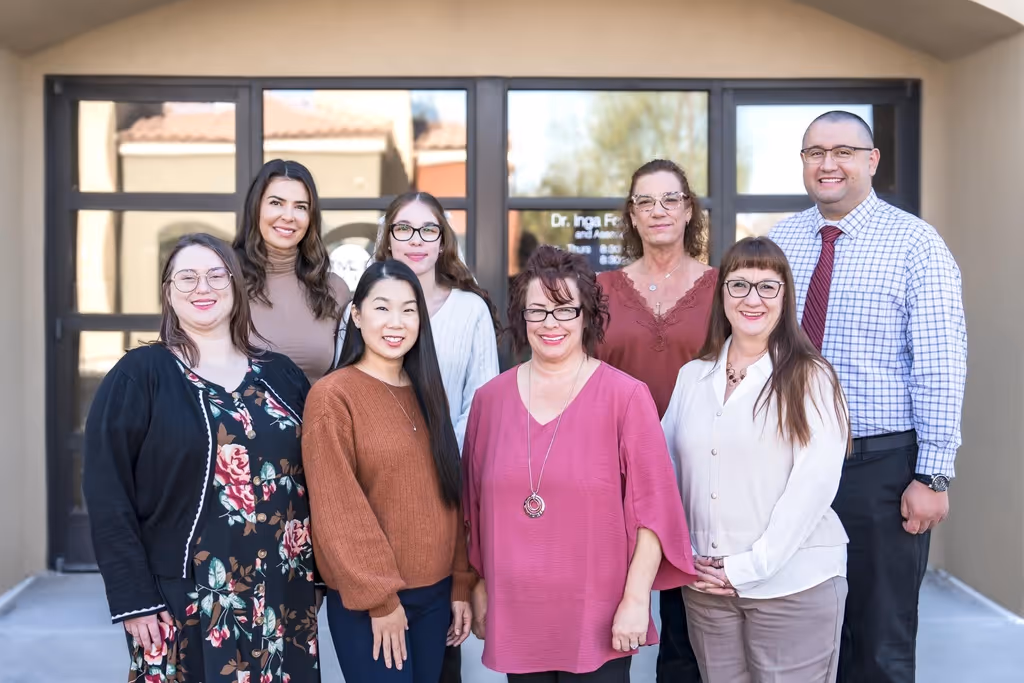 Optometrist conducting a comprehensive eye exam at Active Eyecare of Surprise