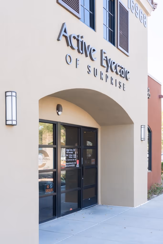 Eye care staff member assisting a patient at Active Eyecare of Surprise in Surprise, AZ