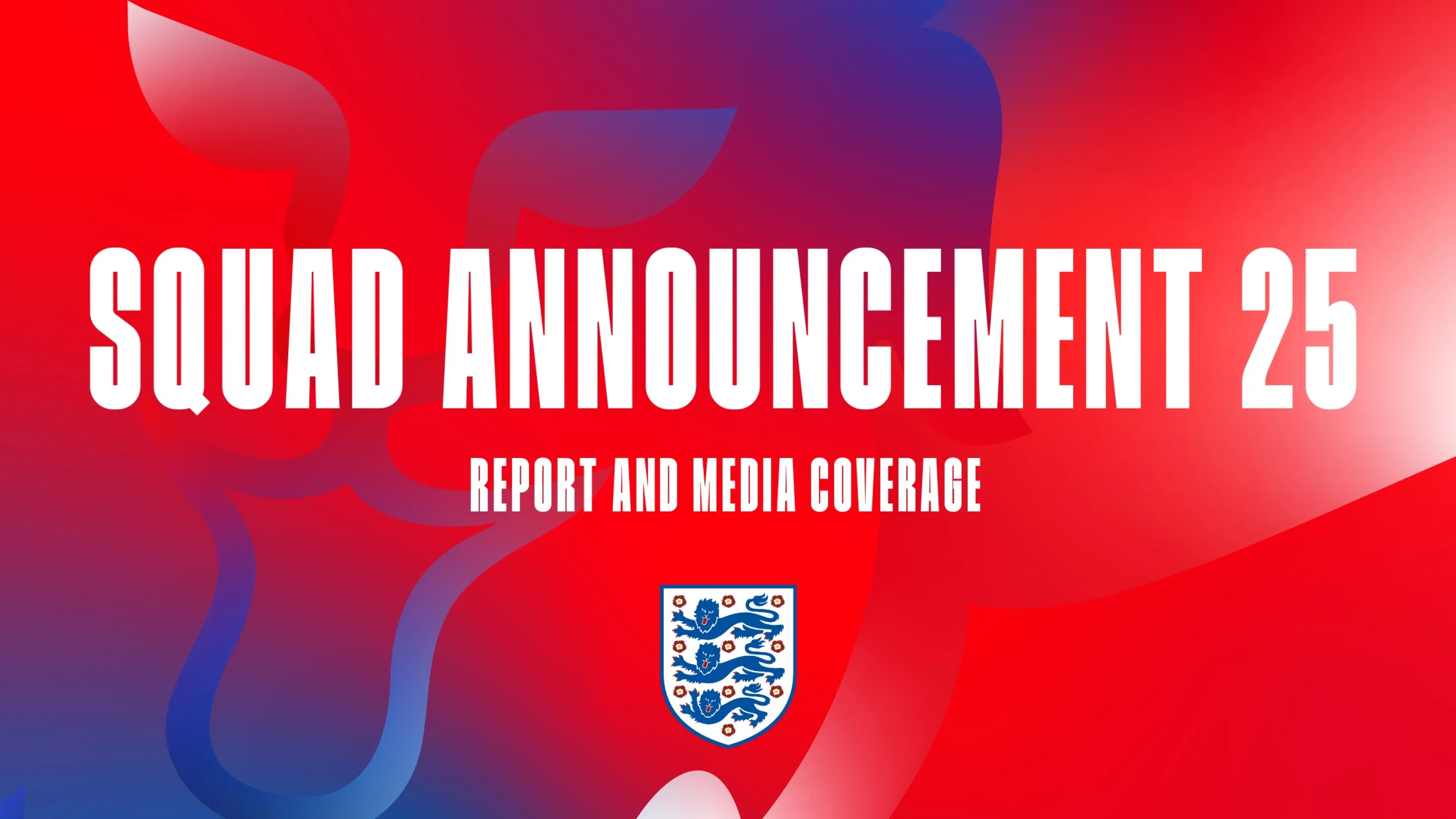 Introduction slide for The FA, reading squad announcement for 2025. The slide was build using bylder Presentations.