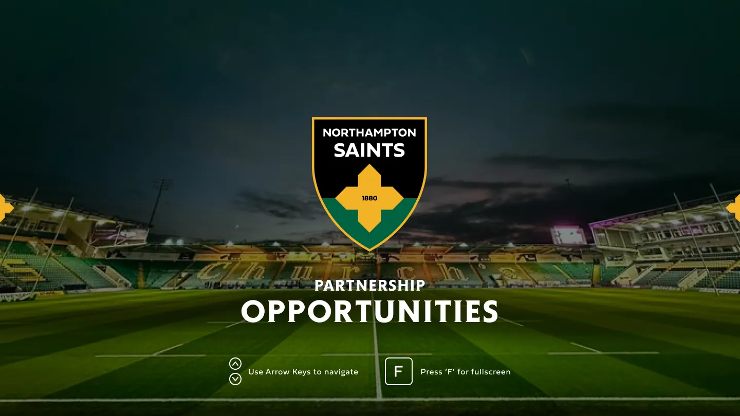 Northampton Saints Partnership Opportunities Hero Slide