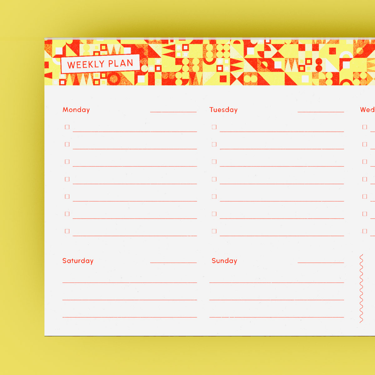 Weekly Planner Notepad