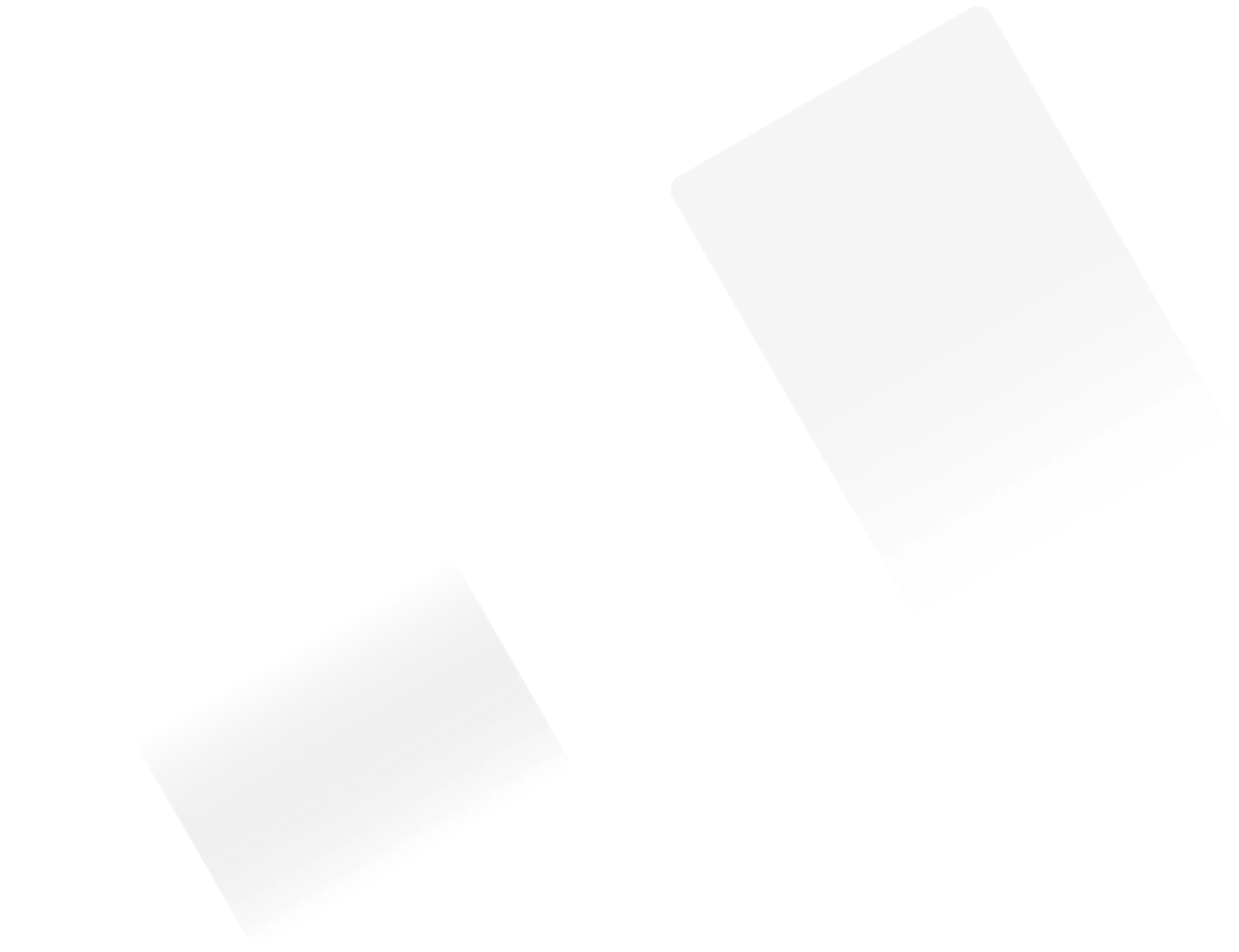 Dos rectángulos inclinados, uno con degradado de negro a blanco y otro completamente blanco, sobre fondo negro.