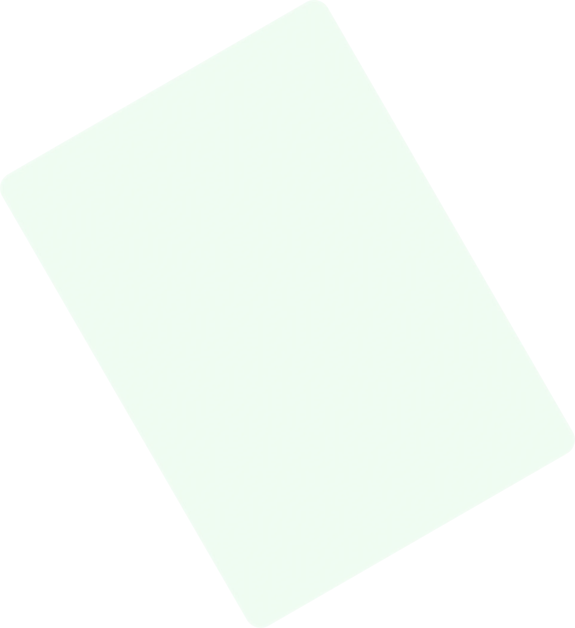 Rectángulo verde claro con esquinas redondeadas inclinado hacia la derecha.