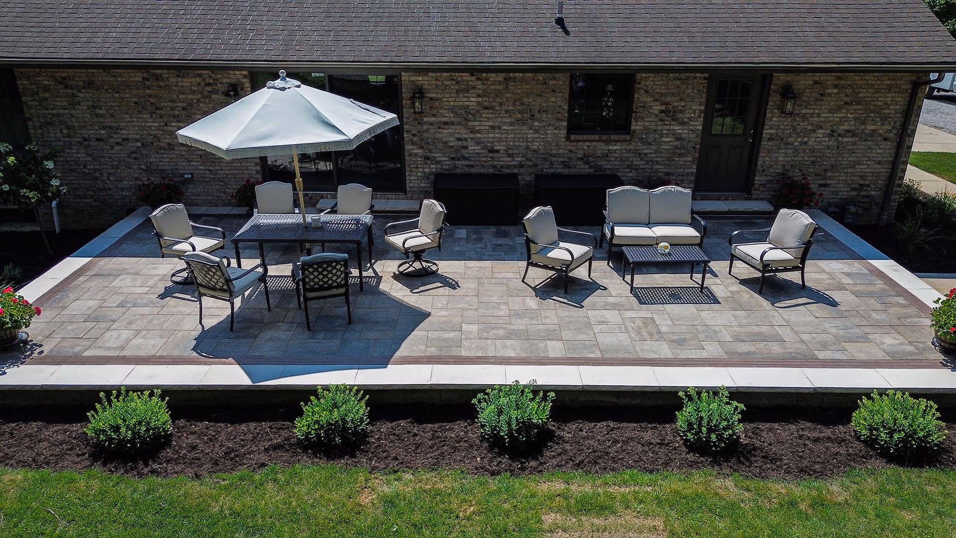 Hardscaping project with retaining walls completed in Mattoon, Illinois