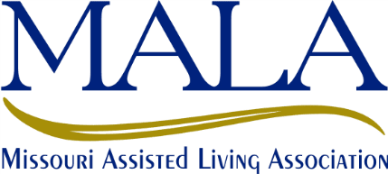 Missouri Assisted Living Association logo with stylized text and gold underline.