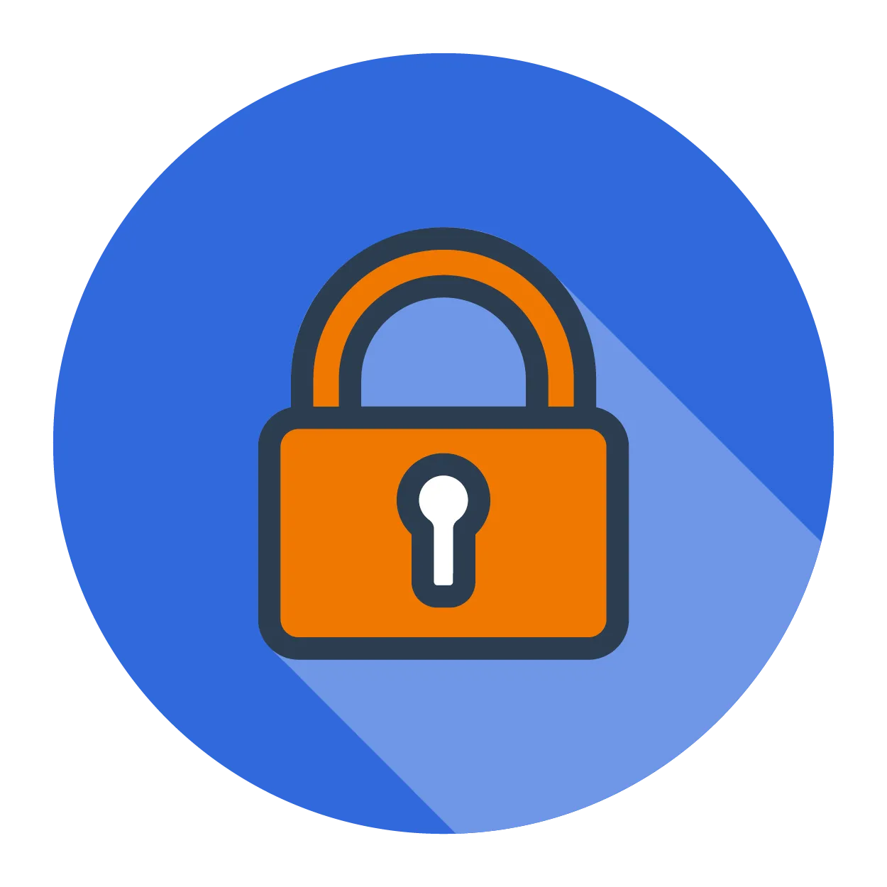 A graphic of a locked padlock