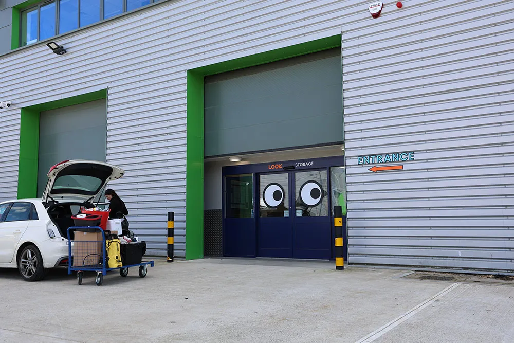 An image showing the drive-up entrance at LOOK Self Storage in Ferndown