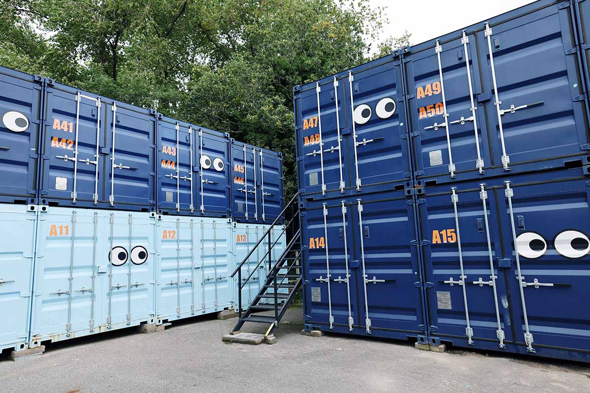 LOOK Self Storage containers at LOOK on Sharp Road