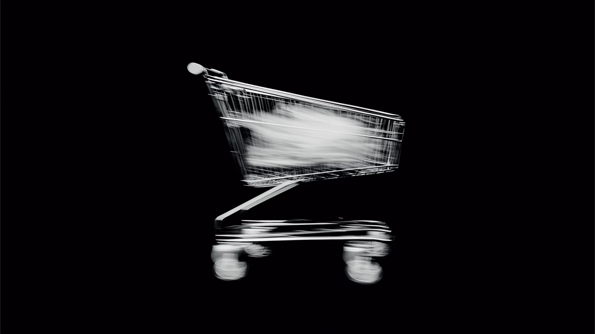 blurred shopping cart