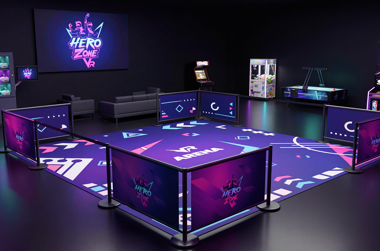 image of customers trying vr headset