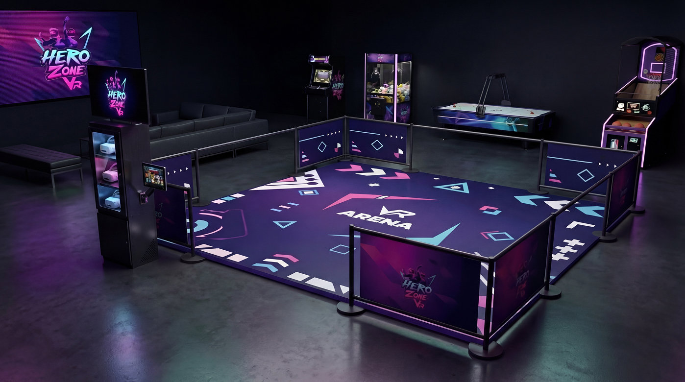 image of customers trying vr headset